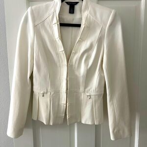 Fitted WHBM Blazer. Like new! Light cream color. Size 2. Made well, fully lined.